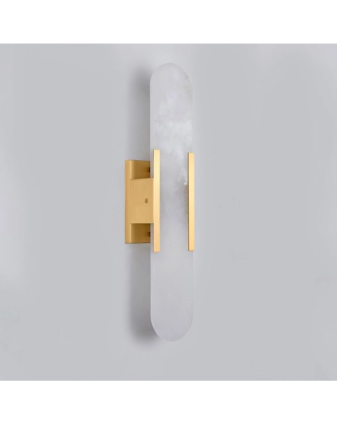 Designer light luxury full copper long bedroom bedside lamp corridor aisle wall lamp Scandinavian creative living room lucite wall light