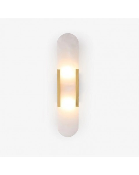 Designer light luxury full copper long bedroom bedside lamp corridor aisle wall lamp Scandinavian creative living room lucite wall light