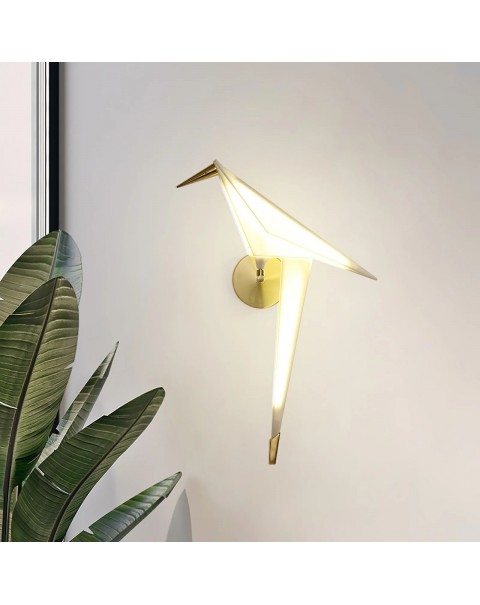 Bedside wall lamp light luxury bedroom modern minimalist creative personality all copper bird wall lamps