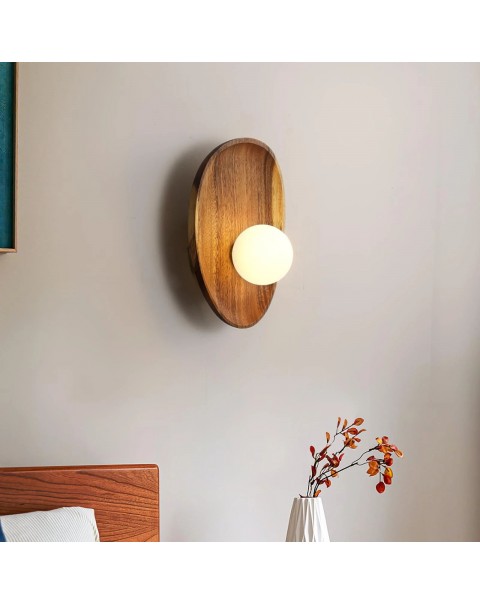 American retro style B&B Zen wall lamp black walnut simple staircase entrance aisle tea room study corridor light