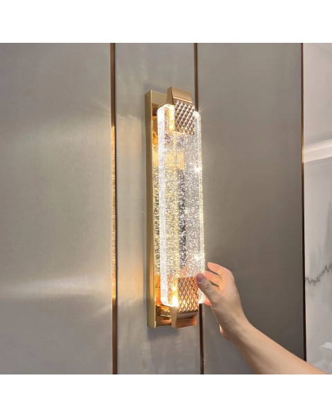 High-end K9 crystal living room wall lamp light luxury bedroom background wall simple post-modern entrance staircase aisle bedside lamps