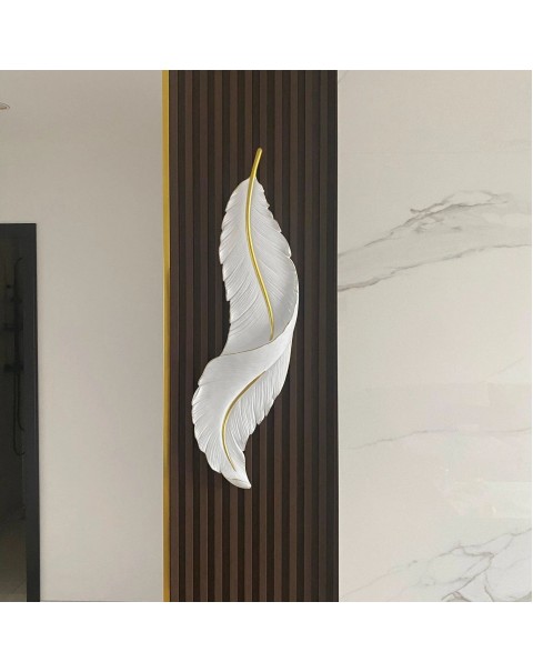 Feather wall lamp living room modern simple light luxury creative bedroom bedside lamp decorative lamp TV grille background wall light