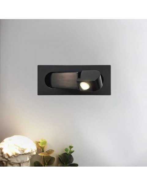 Embedded cree light source wall lamp hotel European style guest room simple bedroom hotel bedside living room rotating reading light