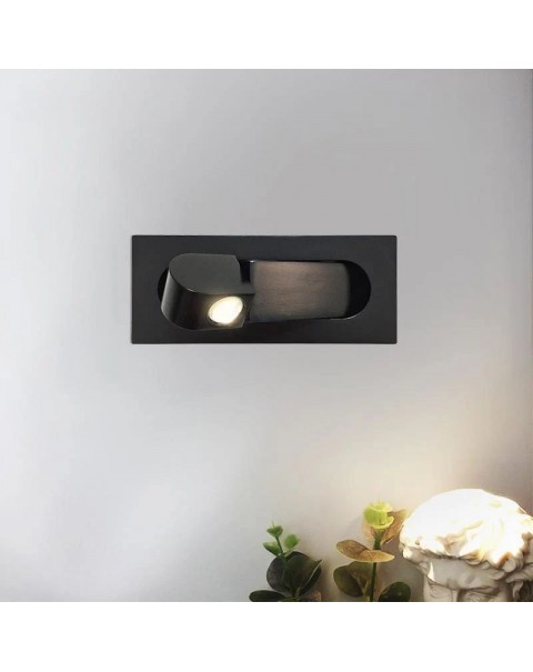 Embedded cree light source wall lamp hotel European style guest room simple bedroom hotel bedside living room rotating reading light