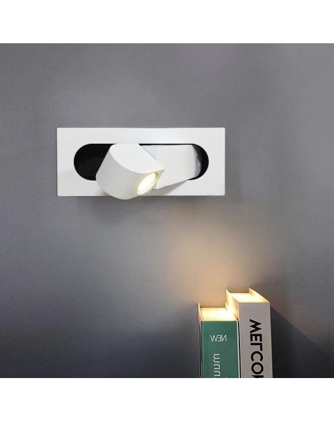 Embedded cree light source wall lamp hotel European style guest room simple bedroom hotel bedside living room rotating reading light