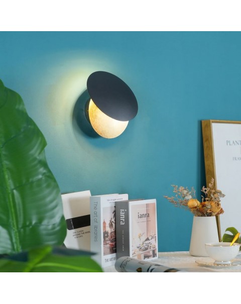 Designer moon wall lamp eclipse Scandinavian modern minimalist light luxury creative aisle wall lamp living room bedroom bedside lamps