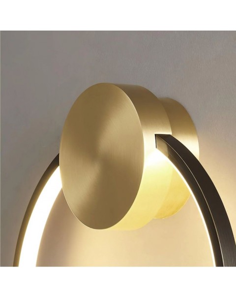 Full copper living room wall lamp sofa ambience round basement TV background wall lamp decorative light luxury bedroom bedside lamps