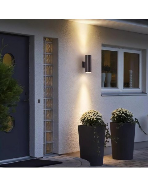 led outdoor wall light villa hotel aisle outside fence gazebo courtyard door post up and down light waterproof double head wall light