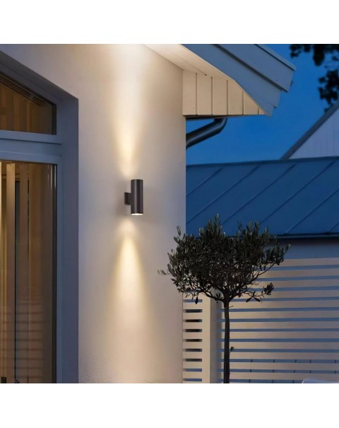 led outdoor wall light villa hotel aisle outside fence gazebo courtyard door post up and down light waterproof double head wall light