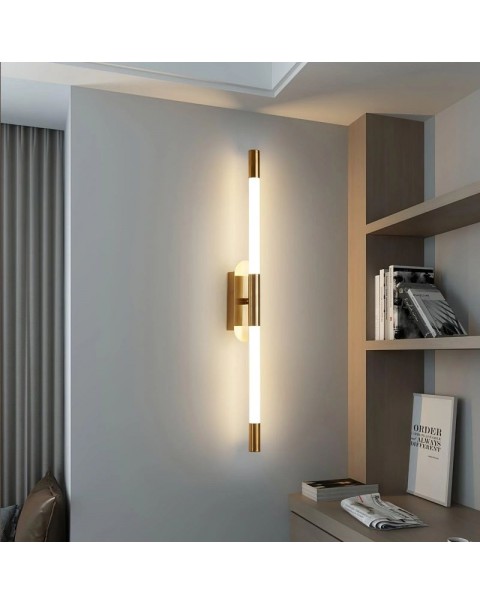 Bedroom wall lamp bedside lamp modern simple light luxury atmosphere senior sense living room TV background wall lamp Zhongshan lamps and lanterns