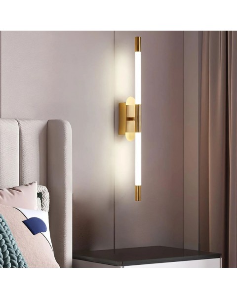 Bedroom wall lamp bedside lamp modern simple light luxury atmosphere senior sense living room TV background wall lamp Zhongshan lamps and lanterns