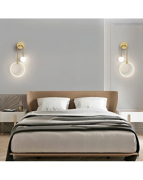 Bedroom wall lamp bedside lamp Scandinavian living room TV cabinet simple creative light luxury aisle background wall lamp hotel wall lamps