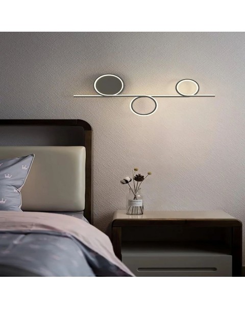 Creative personality line led wall lamp bedroom bed upscale atmosphere modern living room background decoration wall lamp aisle light