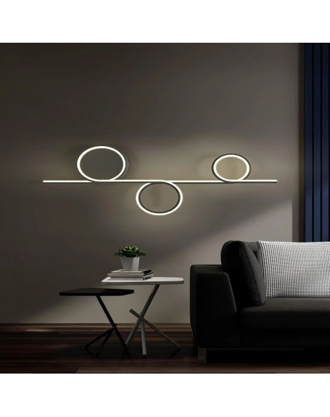 Creative personality line led wall lamp bedroom bed upscale atmosphere modern living room background decoration wall lamp aisle light