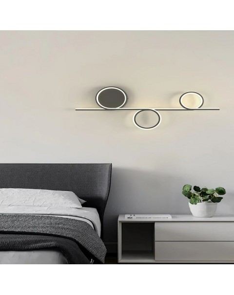 Creative personality line led wall lamp bedroom bed upscale atmosphere modern living room background decoration wall lamp aisle light