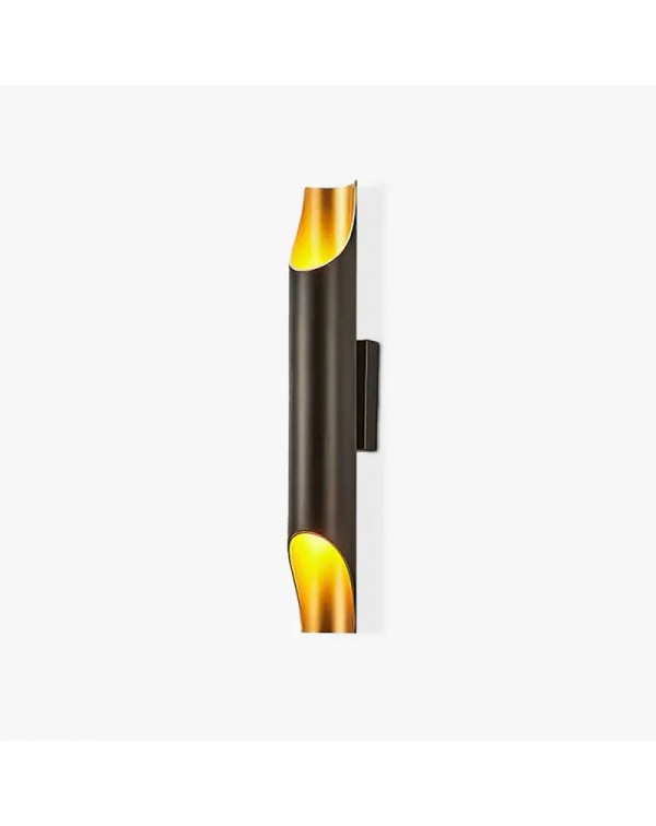 Modern simple slant mouth bamboo tube wall lamp li...