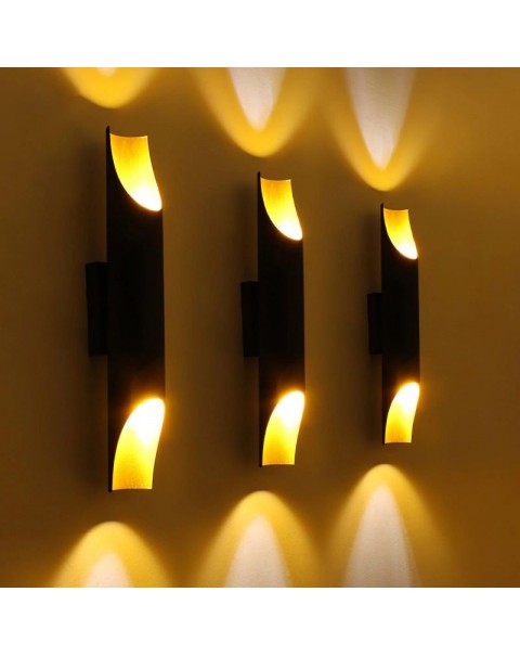 Modern simple slant mouth bamboo tube wall lamp living room background wall creative aisle staircase double head bedroom bedside wall lamps