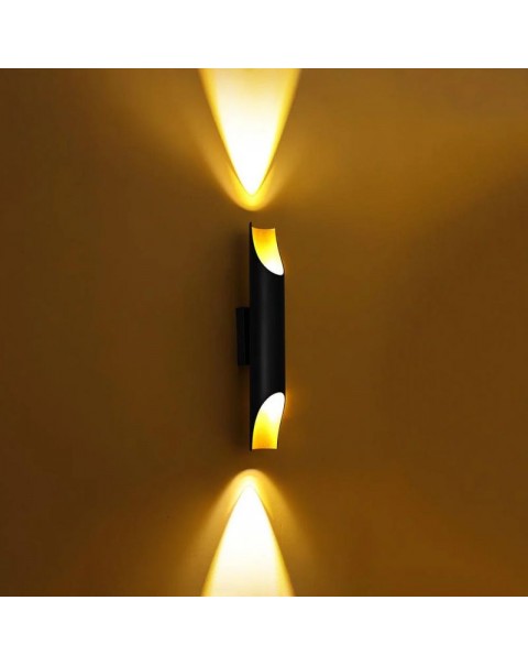 Modern simple slant mouth bamboo tube wall lamp living room background wall creative aisle staircase double head bedroom bedside wall lamps