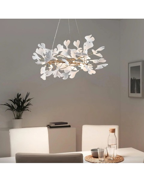 Designer creative petal living room chandelier modern simple dining room bedroom sales office picket stairwell leaf light