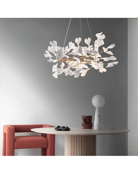 Designer creative petal living room chandelier modern simple dining room bedroom sales office picket stairwell leaf light