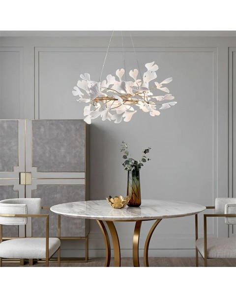 Designer creative petal living room chandelier modern simple dining room bedroom sales office picket stairwell leaf light