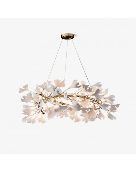 Designer creative petal living room chandelier modern simple dining room bedroom sales office picket stairwell leaf light