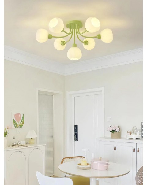 Cream wind bedroom ceiling light ornaments Scandinavian simple rustic creative light French living room dining room room American lamps and lanterns