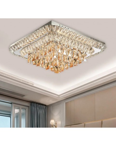 Crystal lamp living room light modern simple dining room master bedroom lamp led round atmospheric ceiling light 2024 new lamps and lanterns