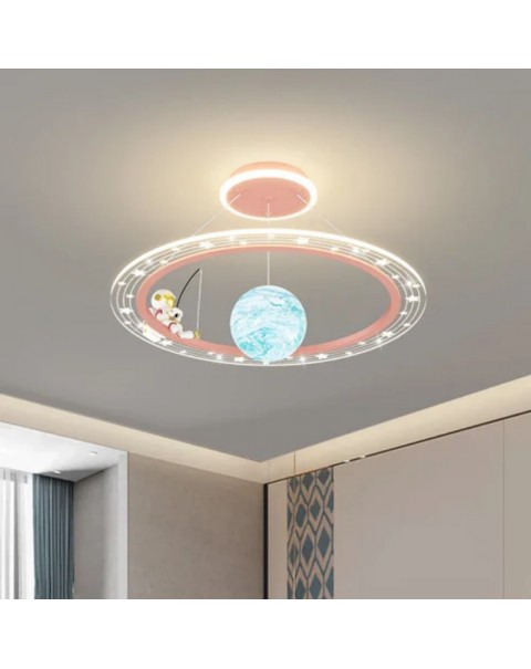 Children's room chandelier astronaut spaceman decorative boys room light full of stars little girl princess bedroom chandelier