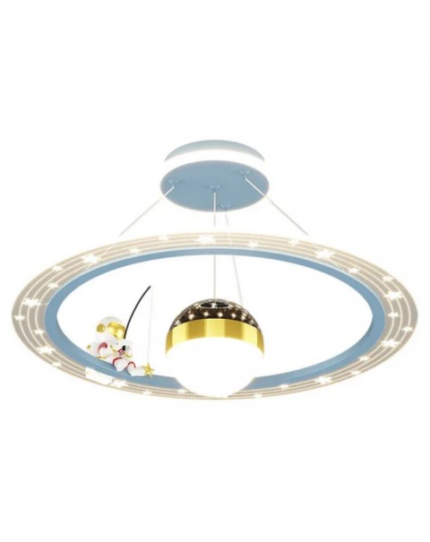 Children's room chandelier astronaut spaceman decorative boys room light full of stars little girl princess bedroom chandelier