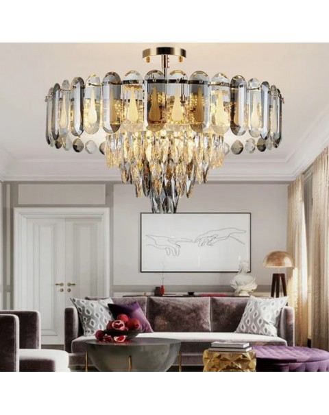 Living room crystal chandelier postmodern main hall light light luxury bedroom bedside wall lamp high-end restaurant hotel luxury lighting