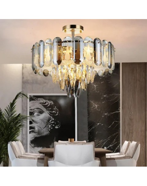 Living room crystal chandelier postmodern main hall light light luxury bedroom bedside wall lamp high-end restaurant hotel luxury lighting