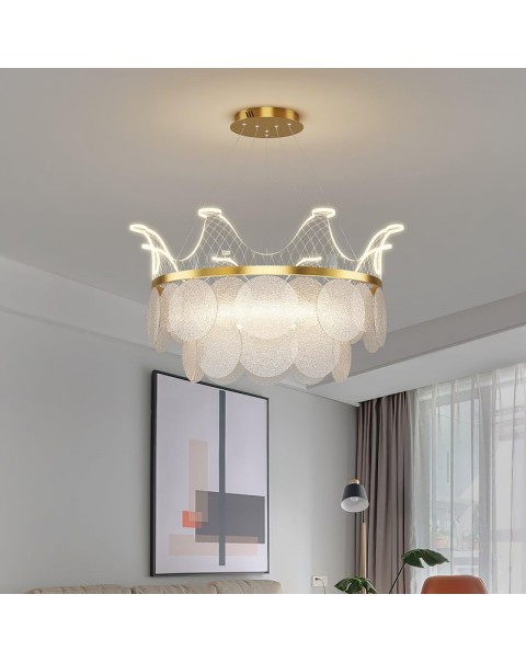 Scandinavian living room chandelier simple modern net red crown room lamp warm creative personality bedroom study lamps and lanterns