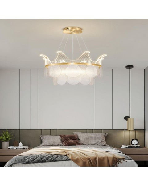 Scandinavian living room chandelier simple modern net red crown room lamp warm creative personality bedroom study lamps and lanterns