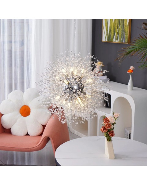 Scandinavian light luxury creative personality net red jitterbug restaurant bedroom living room modern crystal dandelion chandelier