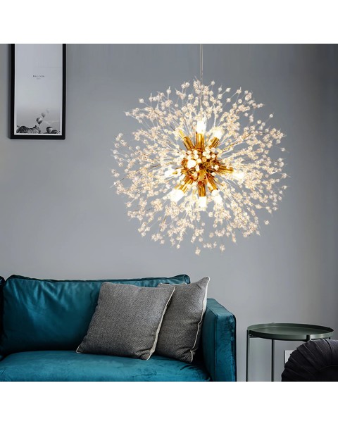 Scandinavian light luxury creative personality net red jitterbug restaurant bedroom living room modern crystal dandelion chandelier