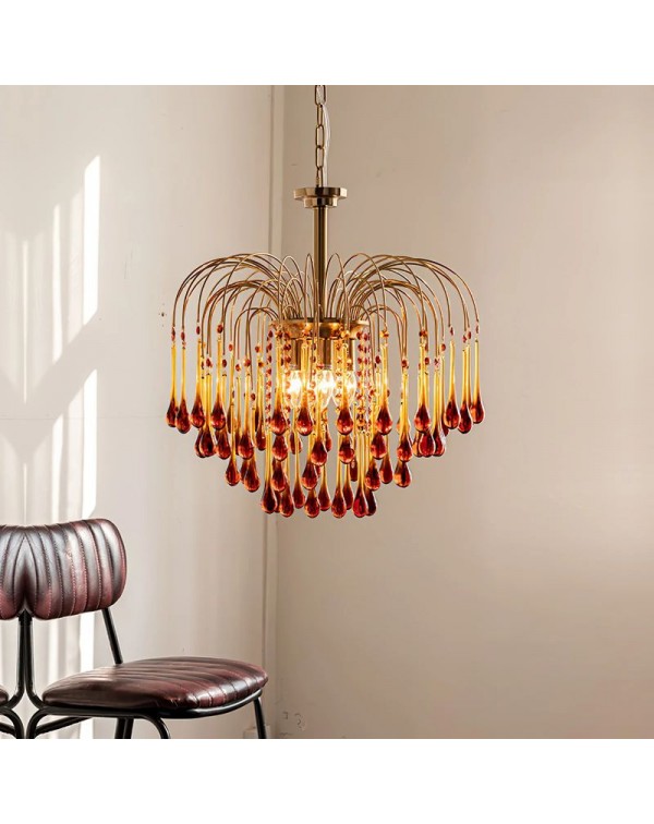 Living room chandelier snuffer lamp French retro l...