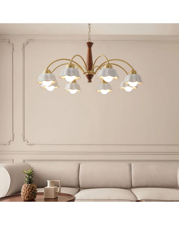 Retro living room chandelier Scandinavian light lu...