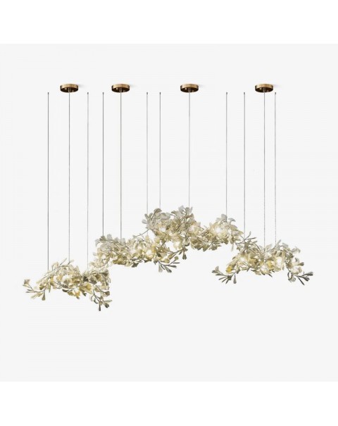 MOFAS Modern Scandinavian Designer Ceramic Ginkgo Leaf Living Room Dining Room Study Art Lobby Decorative Chandelier