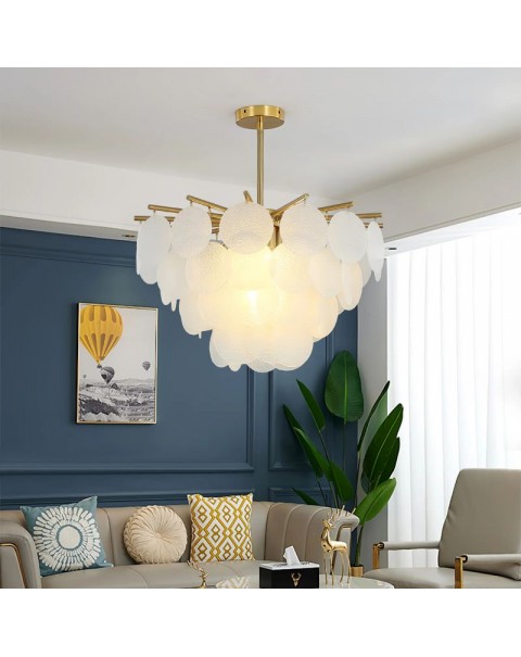 Bedroom chandelier post-modern minimalist living room art glass dining room light Guangdong Zhongshan light luxury atmosphere hall lamps and lanterns