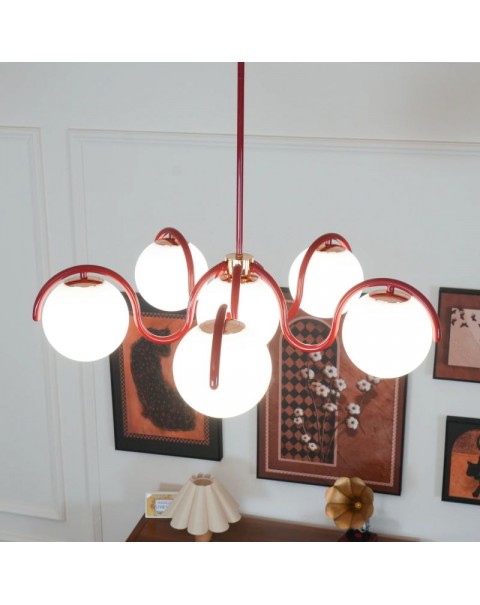 Milk Light Magic Bean Chandelier New Memphis Living Room Main Light Ambient Sense Creative Hall Decor Designer Wave Lights