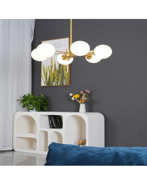 Full copper Scandinavian chandelier modern simple living room lamp main lamp magic beans atmosphere dining room bedroom light sets Zhongshan lamps and lanterns