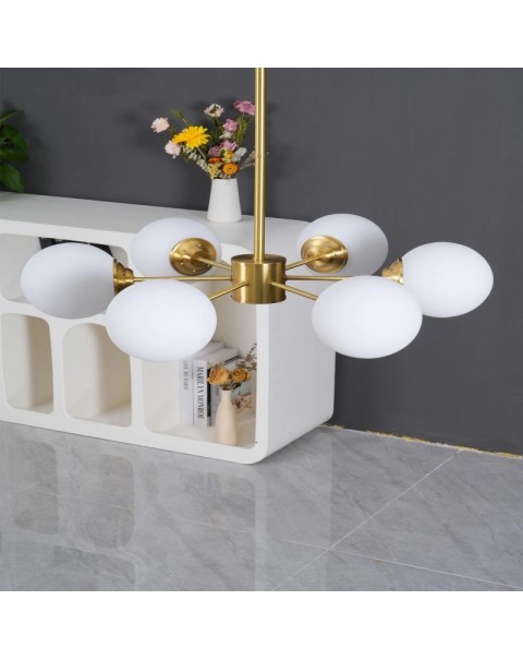 Full copper Scandinavian chandelier modern simple living room lamp main lamp magic beans atmosphere dining room bedroom light sets Zhongshan lamps and lanterns