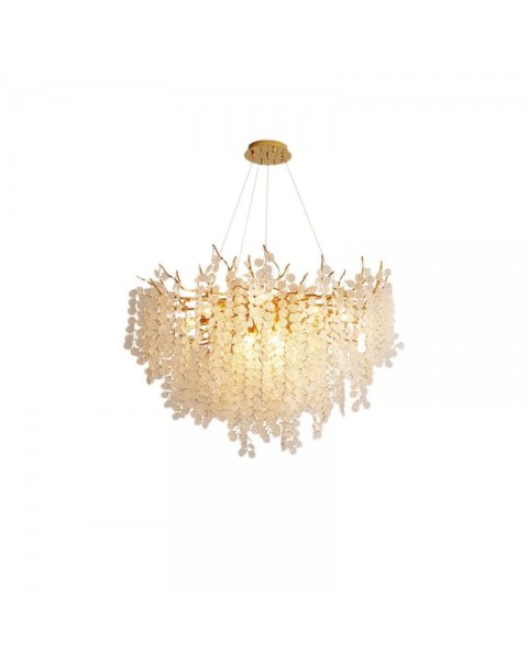 Dining room chandelier 2024 new long senior sense of light luxury crystal art chandelier modern French villa light