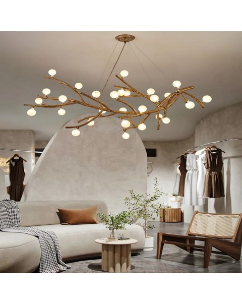 Scandinavian living room chandelier branch light creative personality Netflix tea room B&B restaurant clothing store Chinese Japanese lamps and lanterns