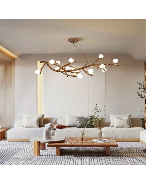 Scandinavian living room chandelier branch light creative personality Netflix tea room B&B restaurant clothing store Chinese Japanese lamps and lanterns