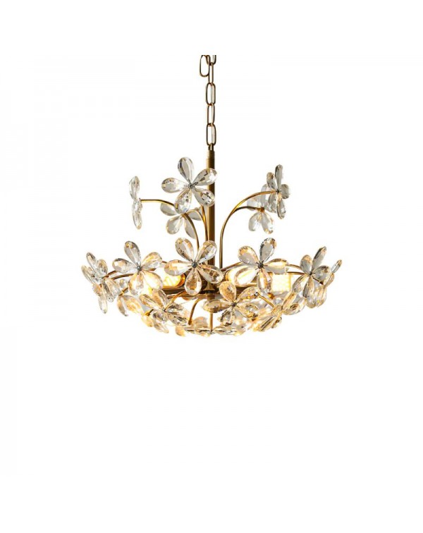 Fantasy crystal flower chandelier French rustic Am...