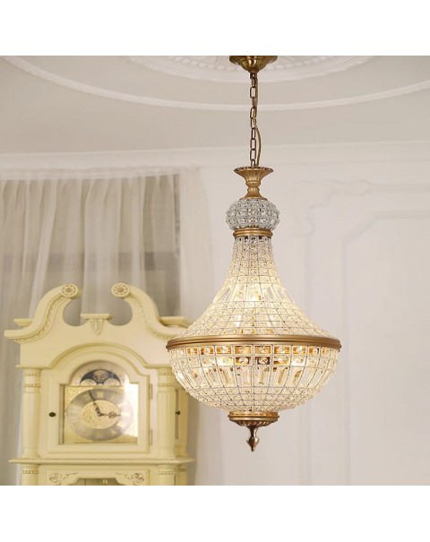 Neoclassical cozy bedroom living room crystal chandelier French retro restaurant villa clubhouse soft furnishing sample chandelier