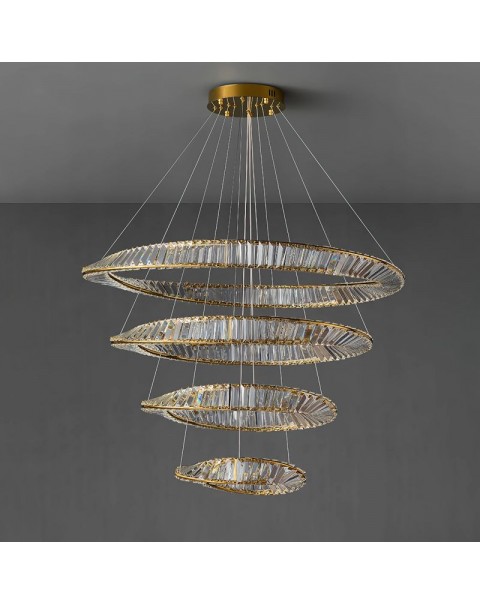 Post-modern light luxury crystal chandelier living room master light atmosphere simple dining room Italian minimalist bedroom light designer models