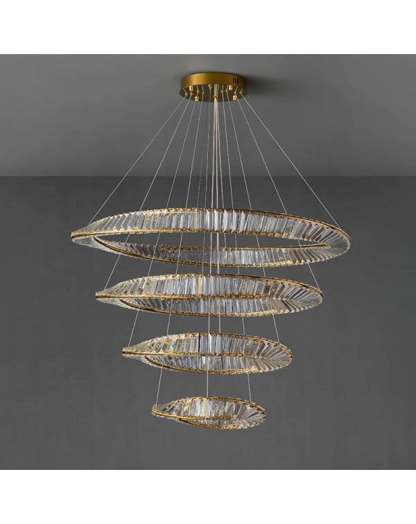 Post-modern light luxury crystal chandelier living...